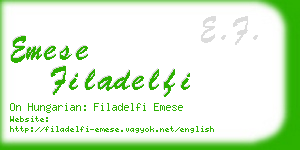 emese filadelfi business card